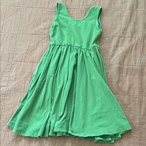 Green Sleeveless Kids Dress
